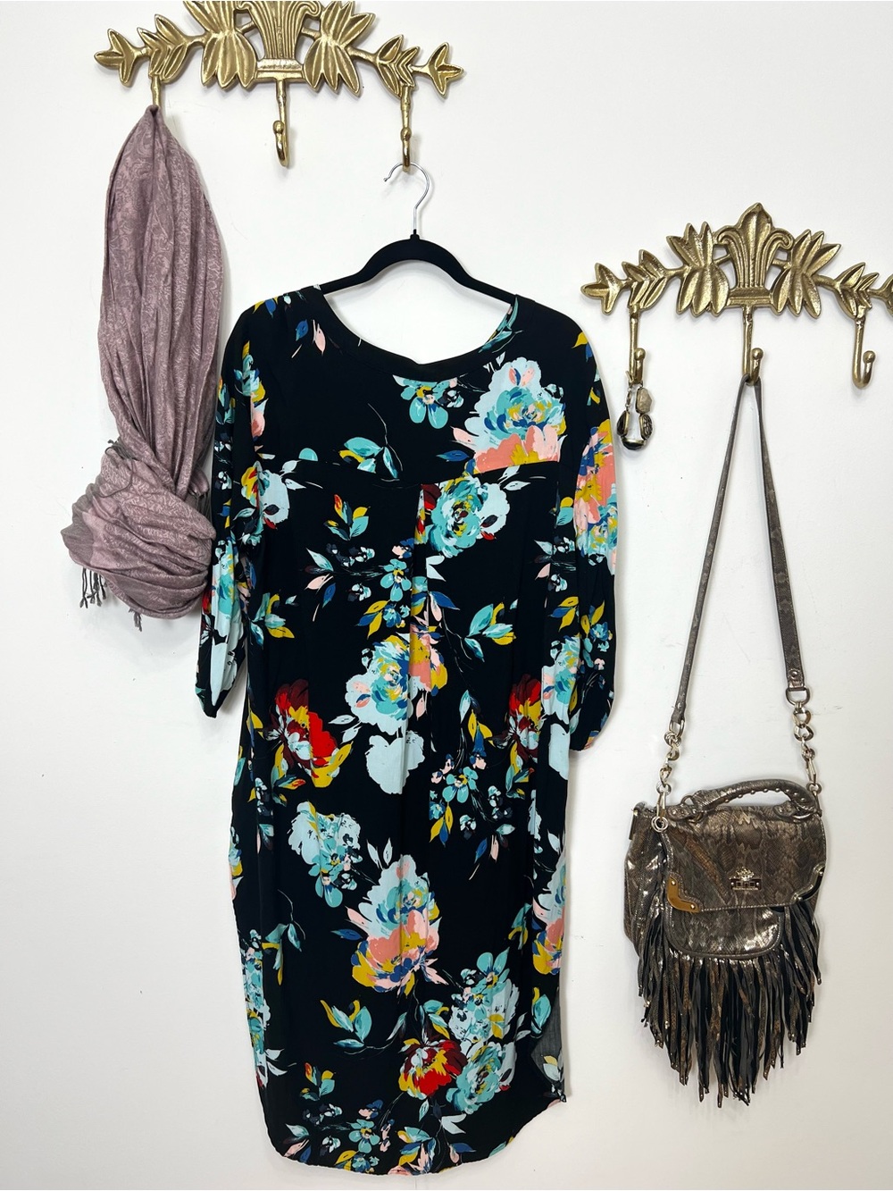 🆕Floral tunic dress Xl ptp 25” l front 39” back 43”